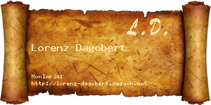 Lorenz Dagobert névjegykártya